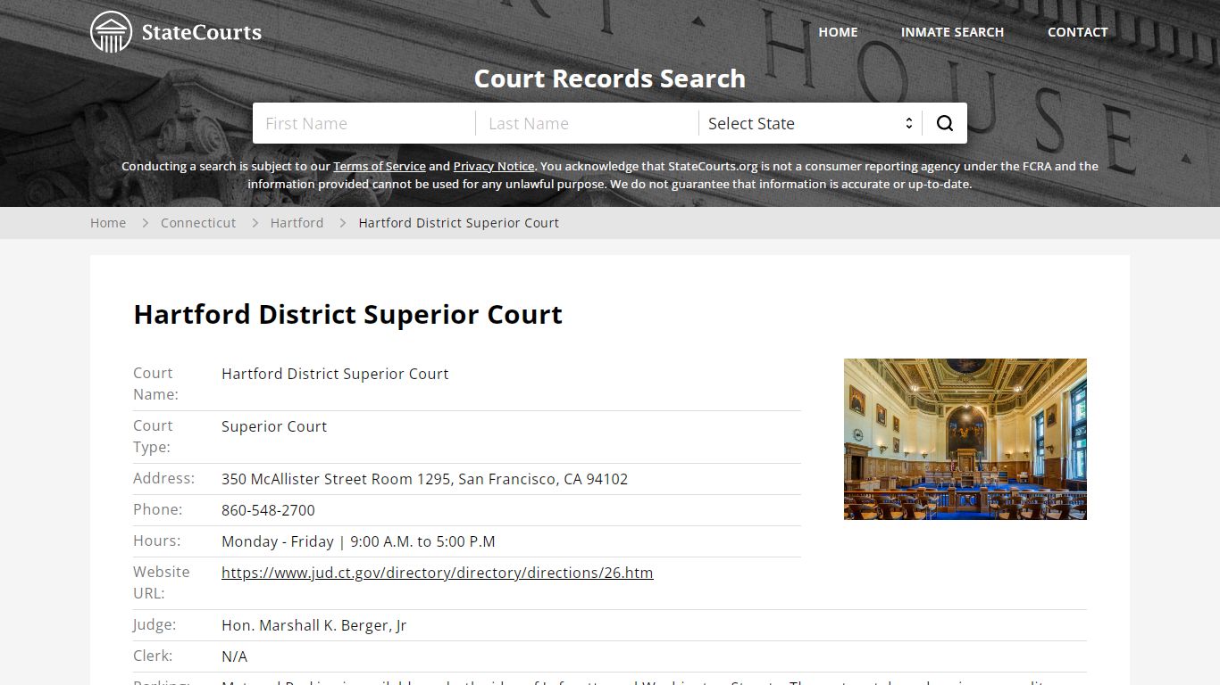 Hartford District Superior Court - State Courts