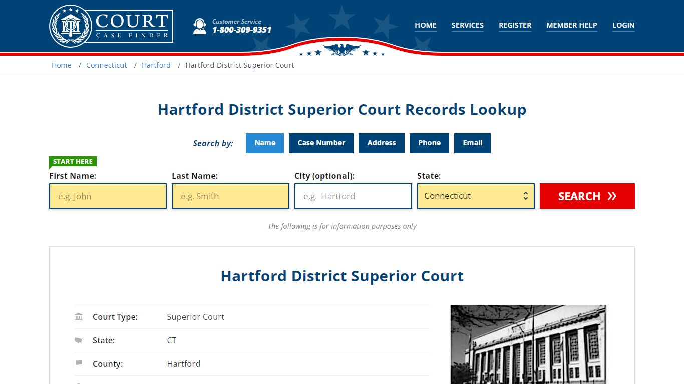 Hartford District Superior Court Records Lookup - CourtCaseFinder.com